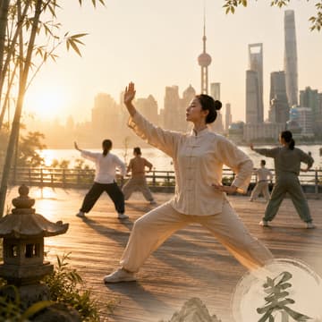 Cover Image for 【长寿月 · 养生功法】八段锦：晨起养生体验/[Longevity Month · Wellness Practice] Ba Duan Jin: A Morning Experience