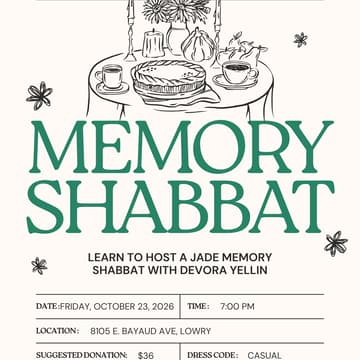 Cover Image for Memory Shabbat