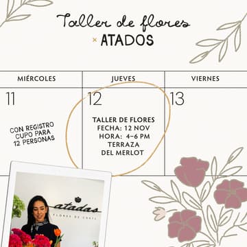 Cover Image for Taller de Flores en Calabaza · Atados × Casa Pimentela