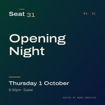 Cover Image for No. 01 · Opening Night