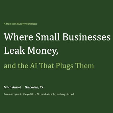 Cover Image for Where Small Businesses Leak Money, and the AI That Plugs Them