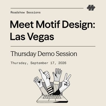 Cover Image for Motif Design Demo Session: Las Vegas Thur Sep 17