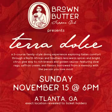 Cover Image for Terra Dolce: November 15 - Atlanta, GA MEMBERS ONLY