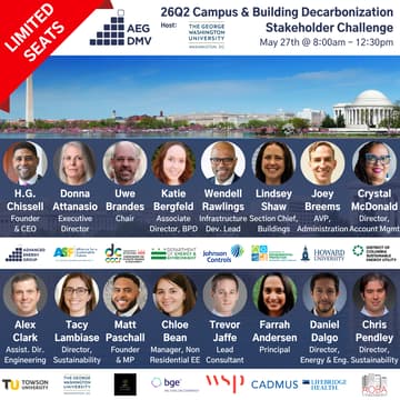 Cover Image for AEG DMV 26Q2 Stakeholder Challenge: Campus & Building Decarbonization