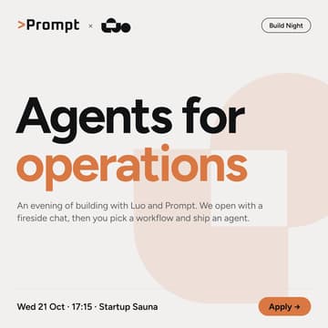 Cover Image for Prompt X Luo Build Night: Agents for Operations