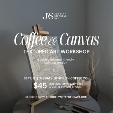 Cover Image for Coffee & Canvas: Textured Painting Class