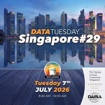 Cover Image for Data Tuesday Singapore #29 - The Certified Data Management Professional CDMP Briefing - Requirements, Preparation and Value (DAMA Singapore)