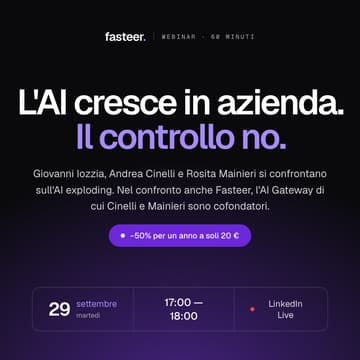Cover Image for L'AI cresce in azienda. Il controllo no. Idee e soluzioni per avere l'AI in azienda al 100% sotto controllo.
