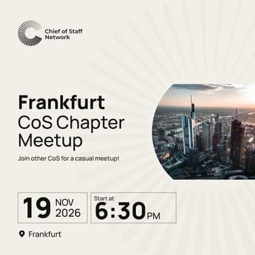 Cover Image for Frankfurt Chief of Staff Meetup (Nov 19)