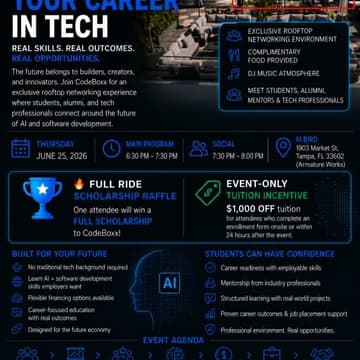 Cover Image for Launch Your Career in Tech Night by CodeBoxx