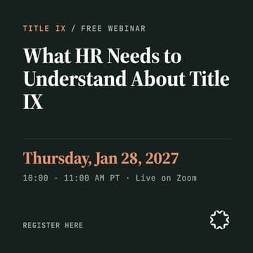 Cover Image for What HR Needs to Understand About Title IX