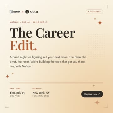 Cover Image for Notion x She AI: The Career Edit