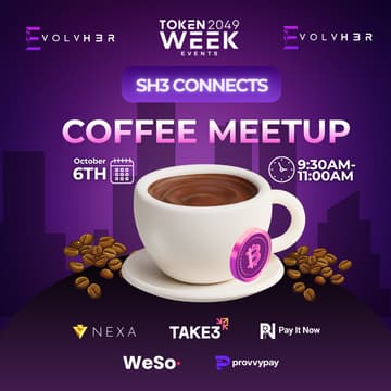 Cover Image for SH3 Connects Coffee Meetup Singapore Edition Token2049 💫