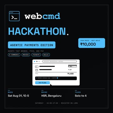 Cover Image for webcmd Hackathon ⚡Agentic Payments Edition