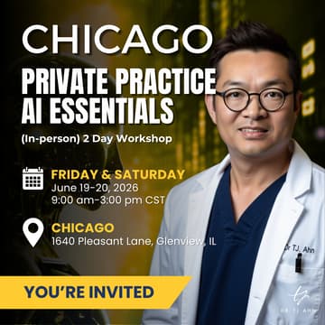 Cover Image for [CHICAGO] Private Practice AI Essentials: Two Day Workshop