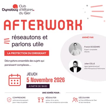 Cover Image for Afterwork du 05/11/2026 - Club D'Affaires Dynabuy du Gier #La Fabrique