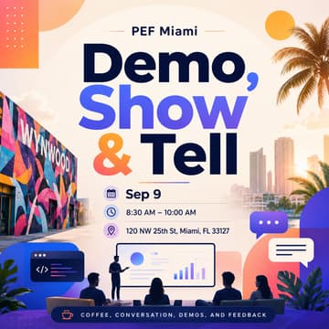 Cover Image for PEF x ANIMO Demo, Show & Tell (Wynwood)