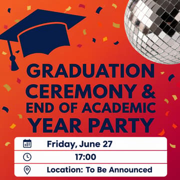Cover Image for Graduation Ceremony & End Of The Academic Year Party