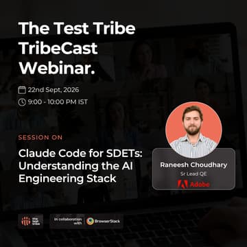 Cover Image for Webinar on Claude Code for SDETs: Understanding the AI Engineering Stack by Raneesh Choudhary
