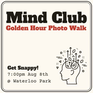 Cover Image for Get Snappy @ Mind Club (Golden Hour Photo Walk)