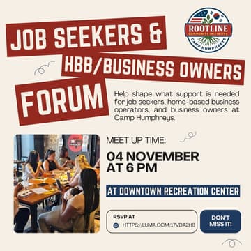Cover Image for Job Seekers, HBBs, & Business Owners Forum