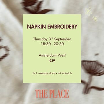 Cover Image for Napkin Embroidery Workshop