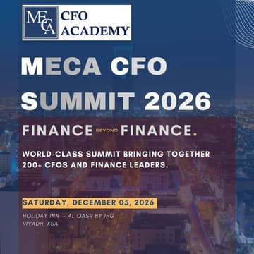 Cover Image for MECA CFO Summit 2026 (KSA) | Finance beyond Finance
