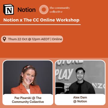Cover Image for 🏵 Save The Date: Notion x The CC Online Workshop