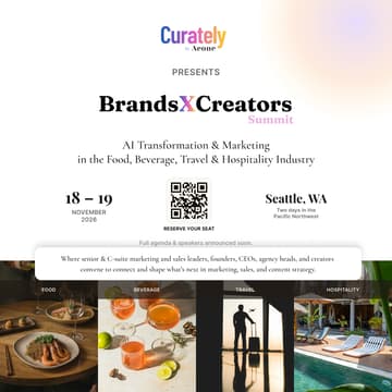 Cover Image for Aeone BrandsXCreators Summit: AI & Marketing in Food, Beverage, Travel, and Hospitality