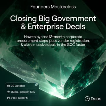 Cover Image for Masterclass:Closing Big Government & Enterprise Deals in the GCC