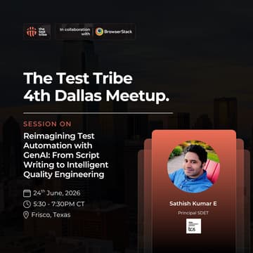 Cover Image for Reimagining Test Automation with GenAI | 4th In Person Dallas Meetup