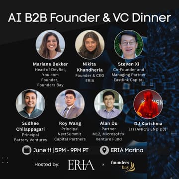 Cover Image for AI B2B Founder & VC Dinner @ ERIA + Live Set by DJ Karisma