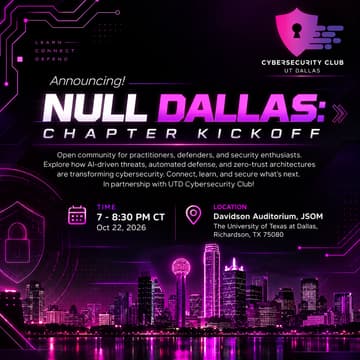 Cover Image for null Dallas: Chapter Kickoff