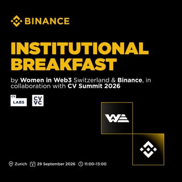 Cover Image for Institutional Breakfast with Binance & Women in Web3 Switzerland