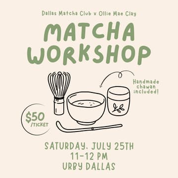 Cover Image for URBY Matcha Workshop (chawan included!)