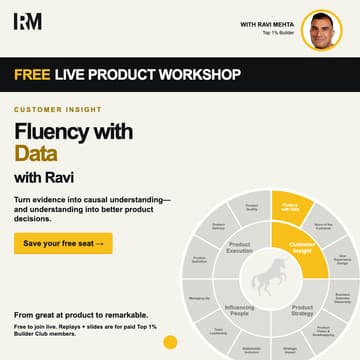 Cover Image for FREE LIVE with Ravi Mehta: Fluency with Data — Become a Top 1% Builder