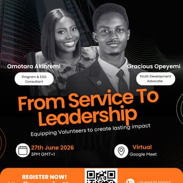 Cover Image for FROM SERVICE TO LEADERSHIP- Equipping Volunteers to Create Lasting Impact