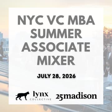 Cover Image for NYC VC MBA Summer Associate Mixer