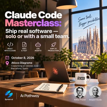 Cover Image for Claude Code Masterclass: Ship real software - Solo or with a small team.