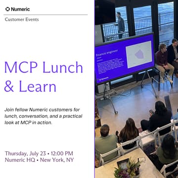Cover Image for NYC Customer Lunch & Learn: Numeric MCP