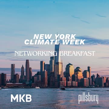 Cover Image for MKB & Pillsbury New York Climate Week Breakfast Reception