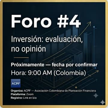 Cover Image for Foro #4 — Inversión: evaluación, no opinión