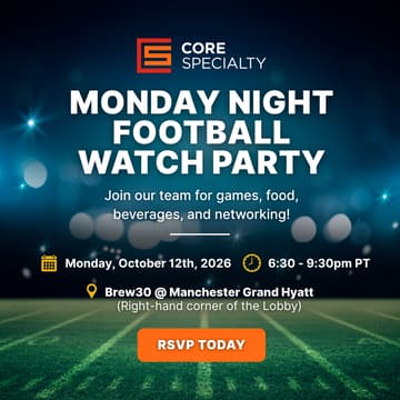 Cover Image for Core Specialty Monday Night Football Watch Party