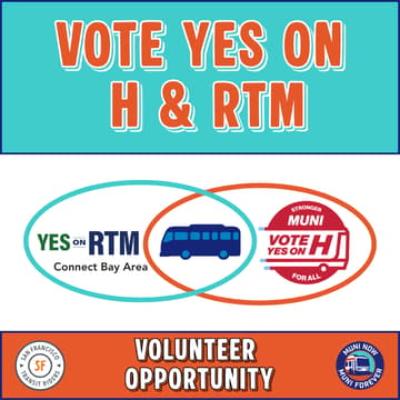 Cover Image for Flyering with San Francisco Transit Riders at Van Ness/Geary for Props H & RTM