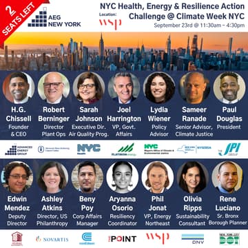 Cover Image for AEG NYC Health, Energy & Resilience Action Challenge @ Climate Week NYC