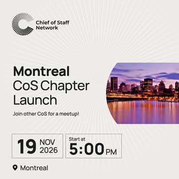 Cover Image for Montreal Chief of Staff Chapter Launch