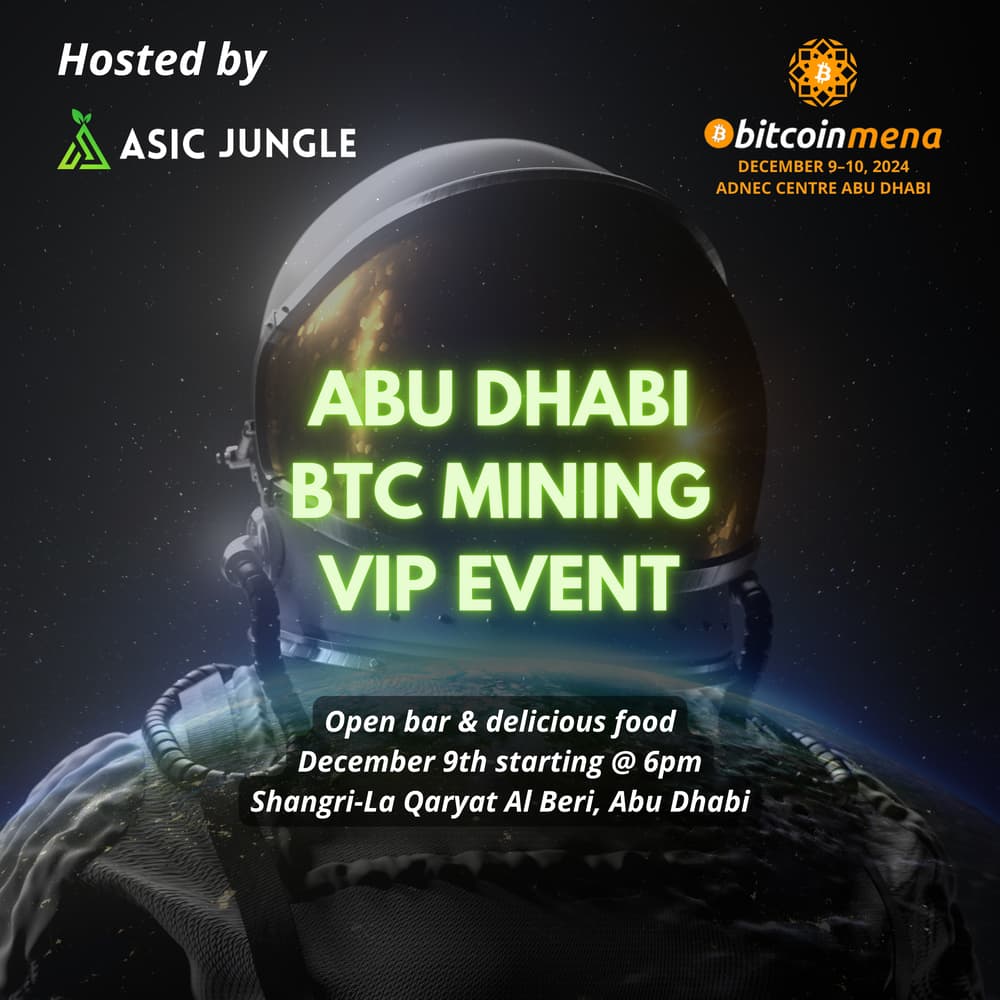 Abu Dhabi Bitcoin Mining VIP Event · Luma