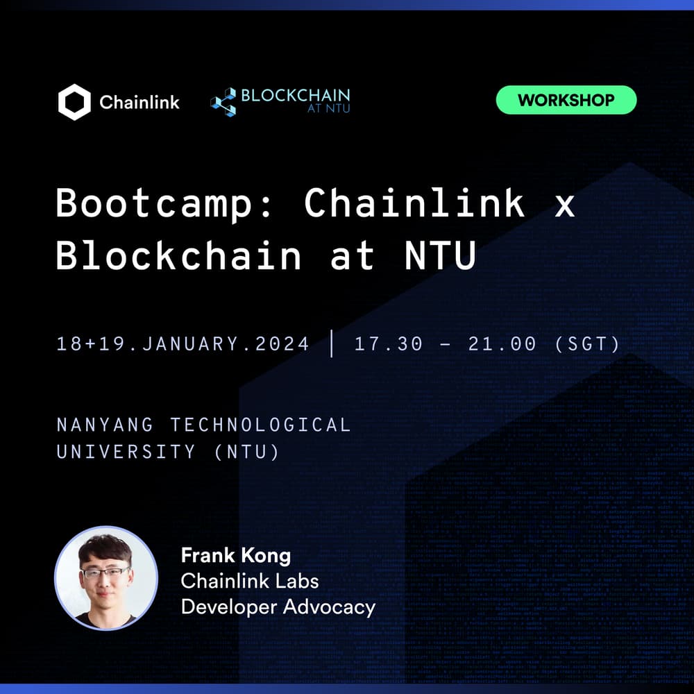 Day 1] Bootcamp: Chainlink x Blockchain at NTU · Luma