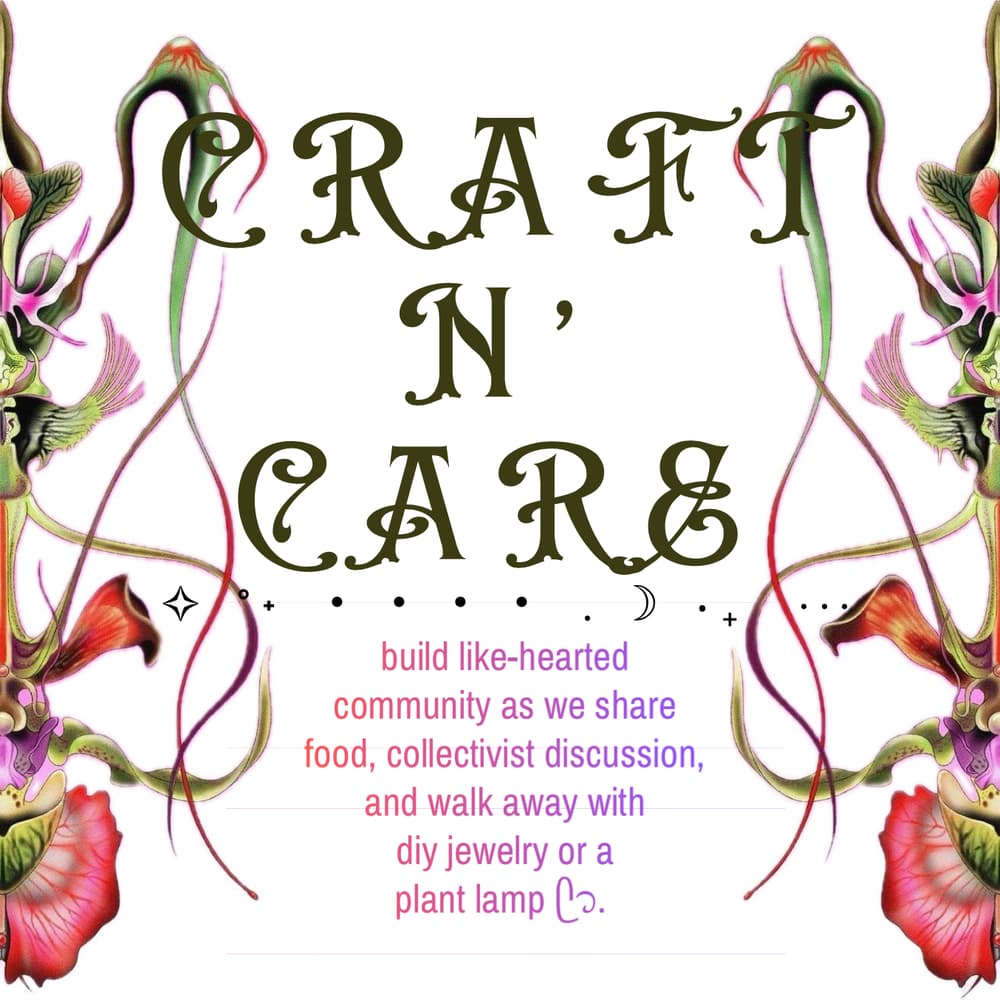 ⊹₊ craft n’ care: vegan dinner, discussion, & crafts with Climate Cafe NYC & bodhisattvism ☽ ‧₊˚