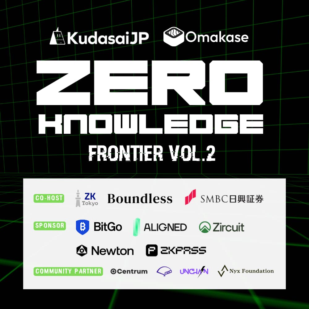 Zero Knowledge Frontier Japan🔐 vol.2 · Luma